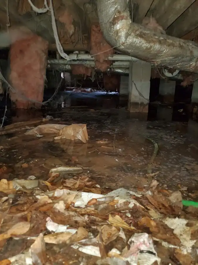 Crawl space flood assessment for Commercial Water Damage Restoration in Wasilla